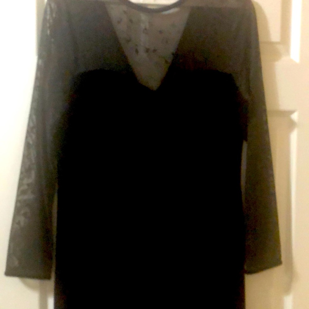 Bobby bee velvet and lace long dress size medium petite